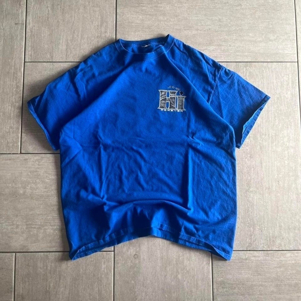 HI Forever Hawaii Tribal Graphic Blue T Shirt Mens 22x28